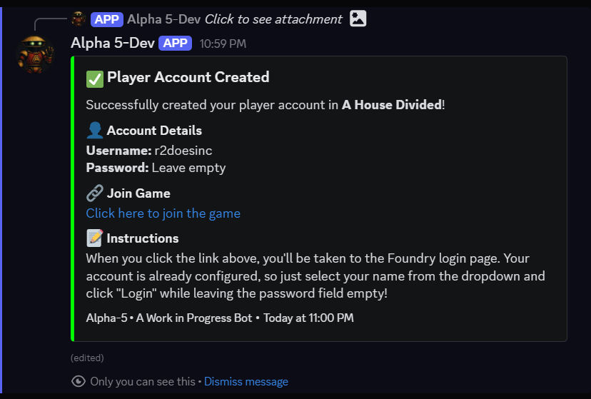 Create Player Response