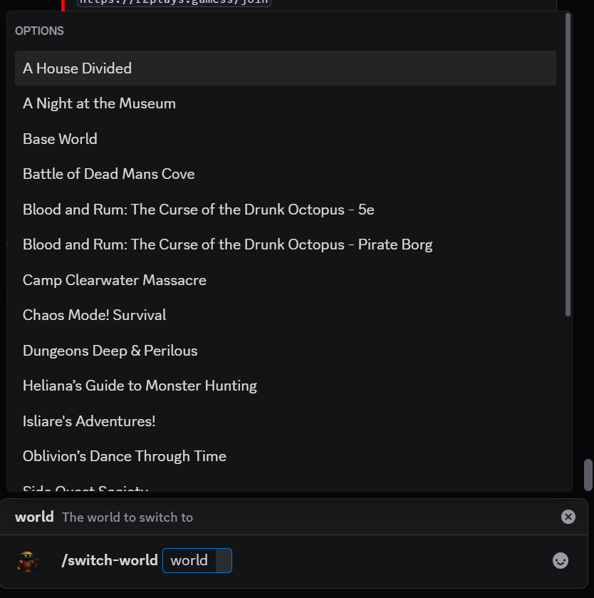 Discord Switch Command
